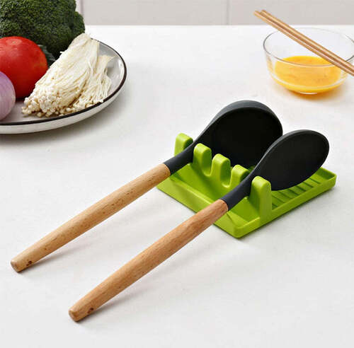 Multi-Functional Spatula Holder/Rest for Kitchen Utensils (2121) - Plastic 10x5x5 cm Assorted Colors | Ideal for Organizing Cooking Utensils