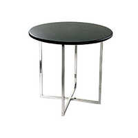 Ctx01 Cafe Table - Wood And Steel, Black-silver Finish | Durable, Easy To Clean, Lightweight, Perfect For Cozy Dining Spaces
