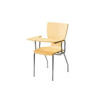Brown Teak Wood Writing Pad Chair