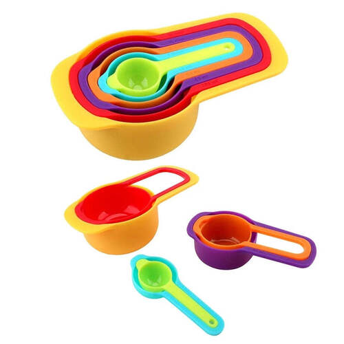 Plastic Measuring Spoons for Kitchen (6 pack) (0811)