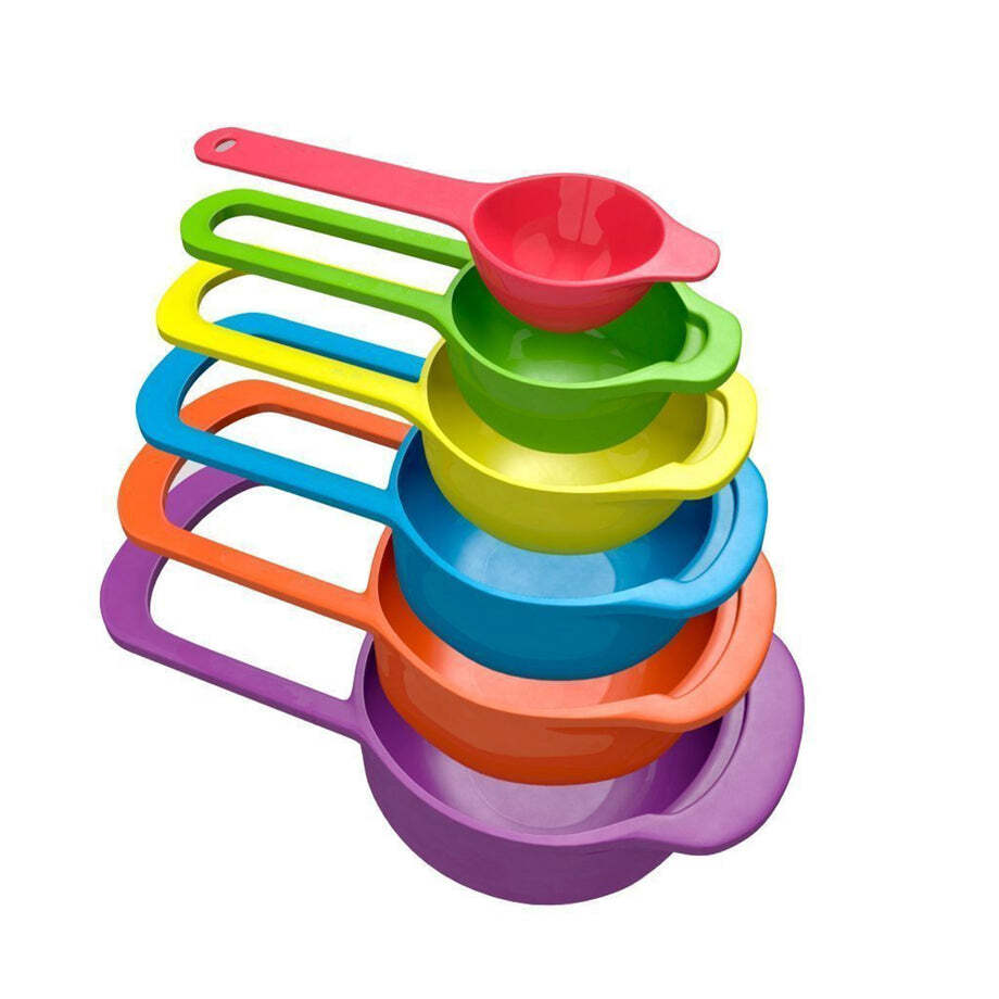 Plastic Measuring Spoons for Kitchen (6 pack) (0811)