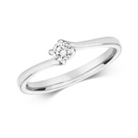 Round Sterling Silver 92.5% Zircon Stone Silver Ring (design No 2)