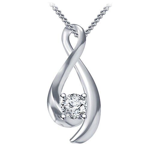 Sterling silver 92.5 % Zircon Facited Pendent