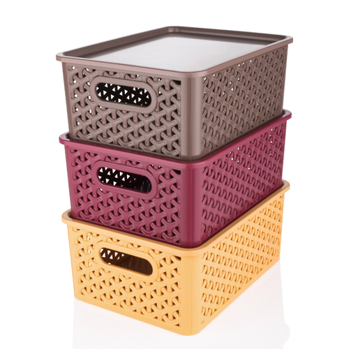 Plastic Basket With Lid