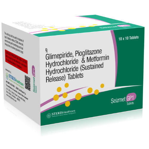 Tablets Glimepiride 1mg Metformin Sr 500mg Pioglitazone 15mg