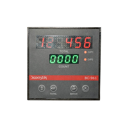 Digital Batch Counter - ABS Material, Digital Display Type | Compact Black Design, Automatic Operation for Streamlined Industrial Counting