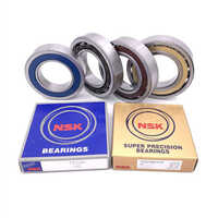 Nsk Angular Contact Bearing - Stainless Steel, 35mm Inner Diameter, 72mm Outer Diameter, 17mm Thickness | Double Row, Polished Finish, Industrial Usage