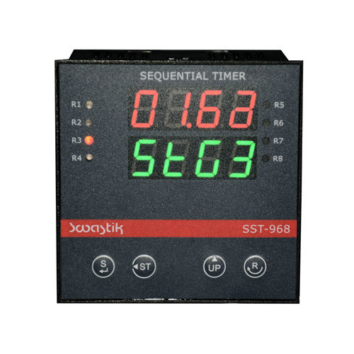 Black Digital Sequential Timer