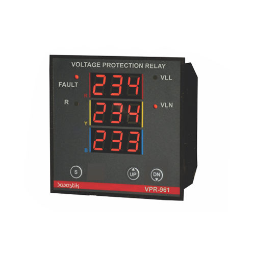 Black Digital Voltage Protection Relay