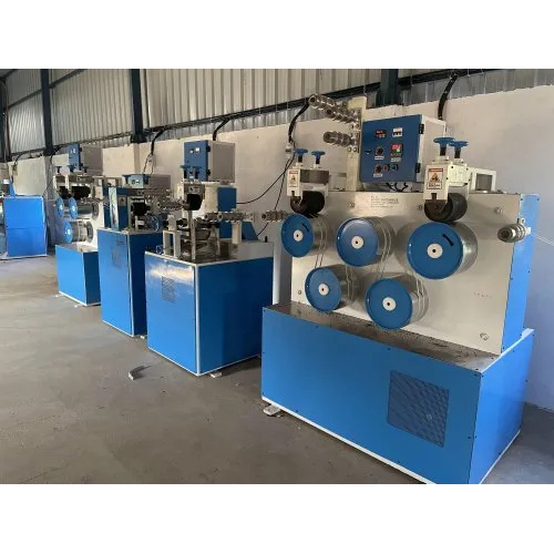 Blue & White Box Strapping Machine