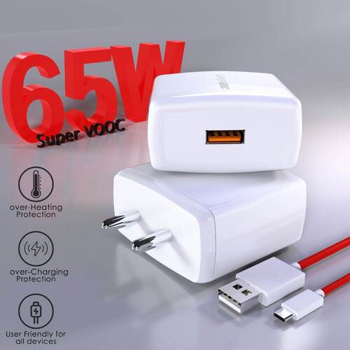 Plastic Universal 1 Meter Type C Charger 5V 3A White ABS