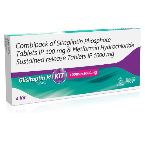 Tablets Combipack Of Sitagliptin Phosphate (100Mg)  Metformin Hci Sr (1000Mg)