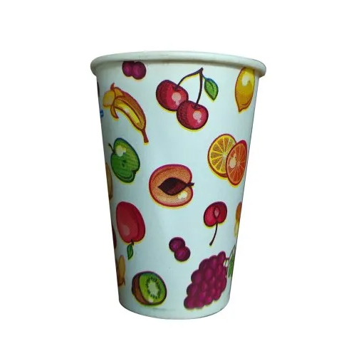 Multicolor 250Ml Disposable Printed Paper Glasses