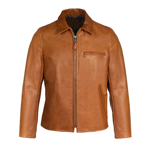 Winter Three Pocket Bright Brown Leather Jacket