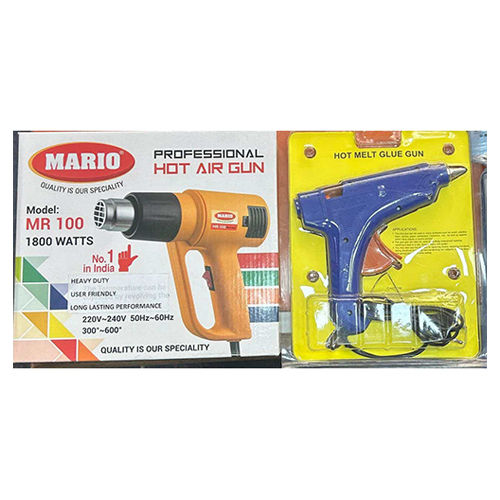 Hot Air Gun - Plastic, 0.200g to 0.500g | 40w to 2000w, Industrial Application, Yellow and Blue, Warranty Included