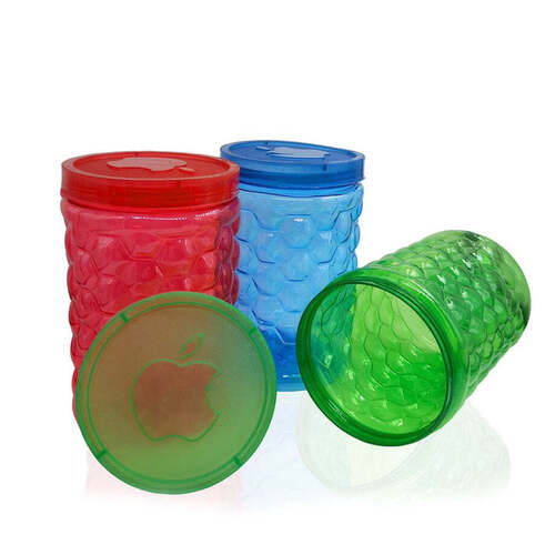 Bubble Transparent Plastic Storage Jar 400ml (1Pc Only) (3739)