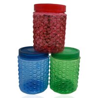 Bubble Transparent Plastic Storage Jar 400ml (1Pc Only) (3739)