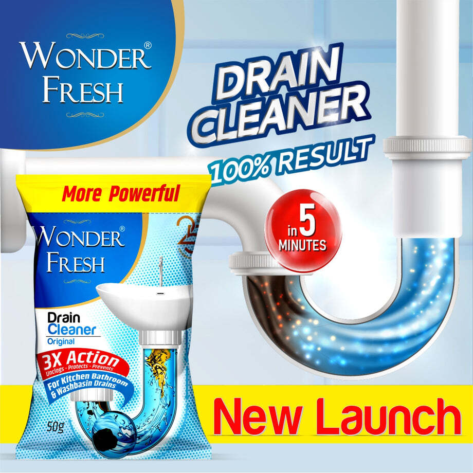All Pipe Safe Drain Cleaner powder Clear Clogged Sinks and Pipes 50 gram pack (1383)