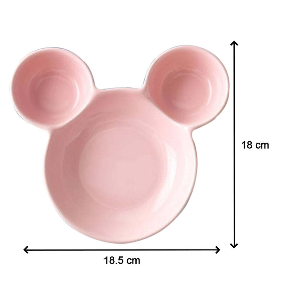 Unbreakable Plastic Mickey Shaped Kids/Snack Serving Plate (Without Sticker) (0863A)