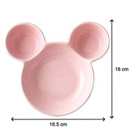 Unbreakable Plastic Mickey Shaped Kids/Snack Serving Plate (Without Sticker) (0863A)