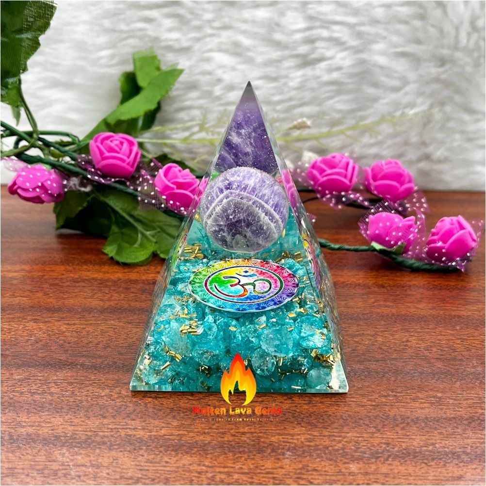 Orgone Blue Quartz Pyramid