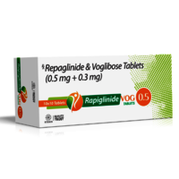 Repaglinide (0.5mg) & Voglibose (0.3mg) - 5000 Units | Dual Action Diabetes Management, Supports Postprandial Glucose Control