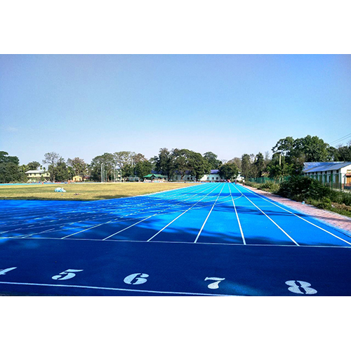 Blue Athletic Running Track Flooring