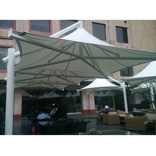 Tensile Fabric Structure For Restaurant - Color: Dull White