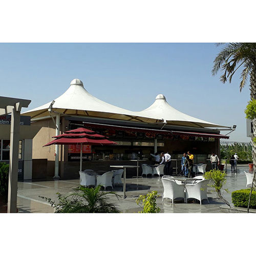 White Gazebo Tensile Structure For Restaurant