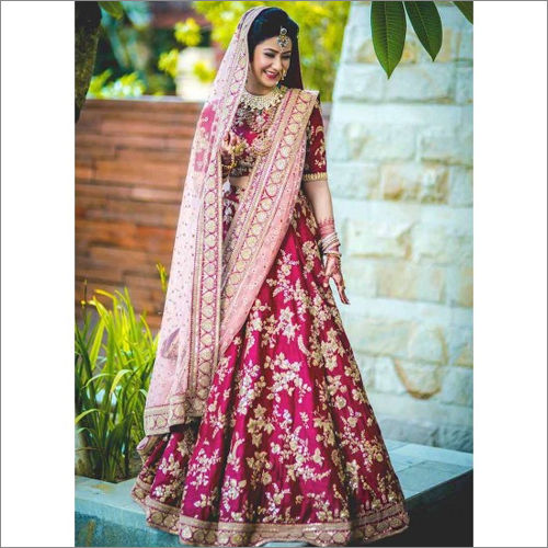 Bridal Lehenga Available at Indarlok Sarees | Lehenga is so powerful.  Whenever we Indian girls want compliments, we just don a lehenga and all we  need to do is simply walk into