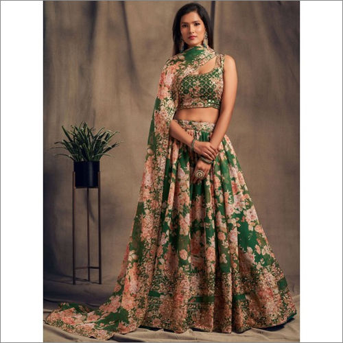 Bagru Georgette Jaipuri print work lehenga choli at Rs 2555 in Jaipur