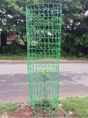 Tree Guard - Hdpe Material, 375 Mm Diameter, 5 Ft Height | Green Color, Waterproof, Reusable Protection With 12 Month Warranty