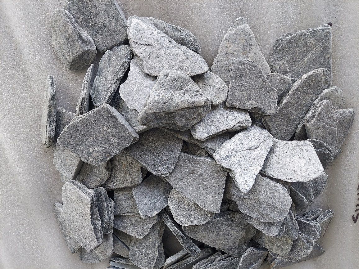 Silver Grey Quartzite Slate Tumbled Plum / Gravels / Paddle Stones
