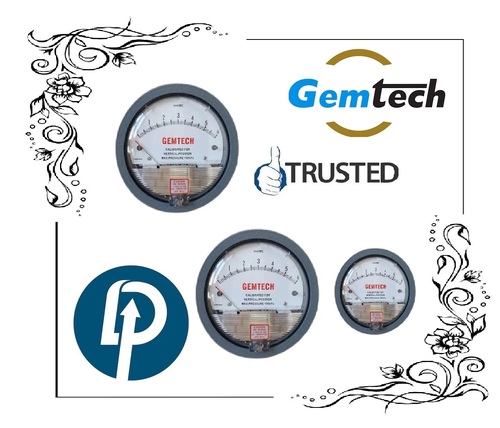 GEMTECH Series G2000-50 MM Differential Pressure Gauges by Range 0 to 50 MM WC