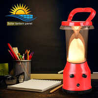 Red Solar Panel Lantern