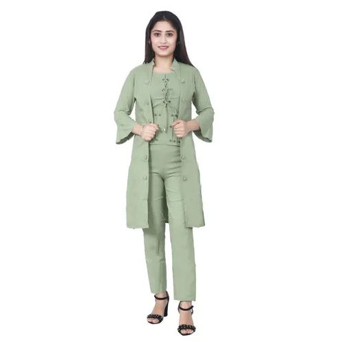 Green 3 Piece Set Women Dress