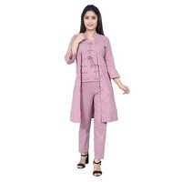 Top Pant Set With Shrug - Plain Design, Casual Skirt Style | Versatile for Everyday Wear, Comfort-Focused Fit, Effortless Layering