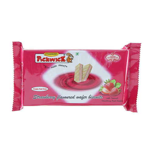 Normal 60 Gm Strawberry Flavoured Wafer Biscuits