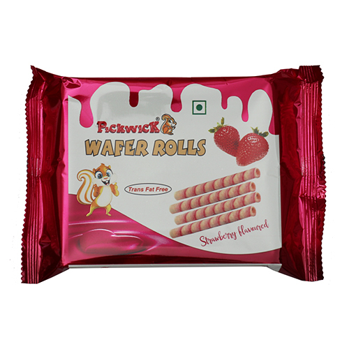 50 GM Strawberry Flavoured Wafer Rolls