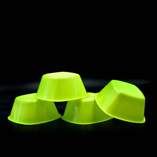 Square Plastic Bowl For Serving Food (Pack of 4) (2427) - Plastic Material, 9x9x6 cm Size, Multi/Assorted Color | Versatile Serving Solution for Various Dishes