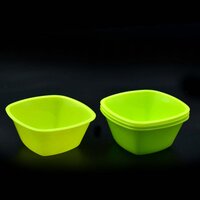 Square Plastic Bowl For Serving Food (Pack of 4) (2427)