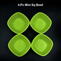 Square Plastic Bowl For Serving Food (Pack of 4) (2427)