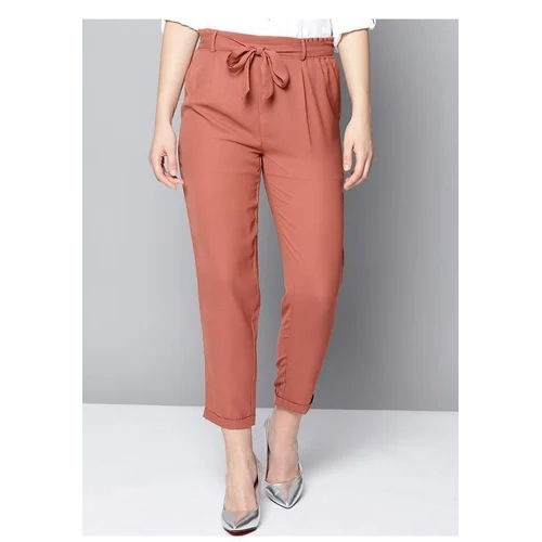 Ladies Rayon Slab Belt Pant