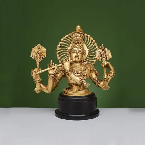 15.5x9x19 Inch Brass Krishna Ji Statue