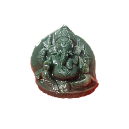 Ceramic Green Jade Ganesha Statue