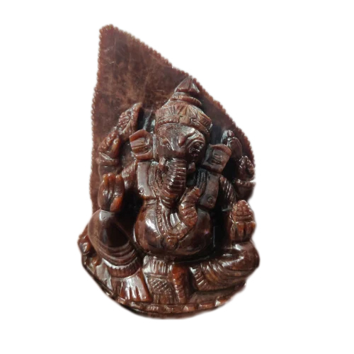 Hessonite Gomed Stone Ganesha Statue