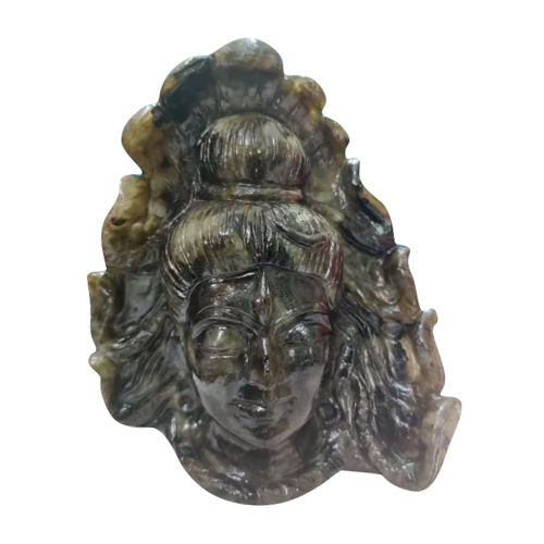Labradorite Shiv Head Statue