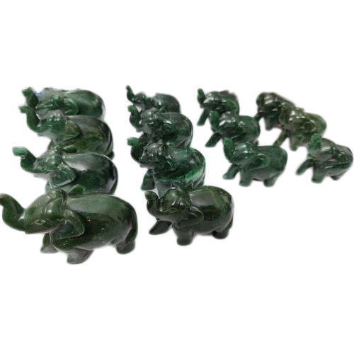 Quartz Jade Elephant Statue