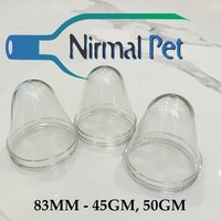 50 Gm 83 Mm Pet Jar Preform - Plastic, 83mm Size, Transparent Color | Soft Hardness, 1 Year Warranty, Lightweight At 50 Grams