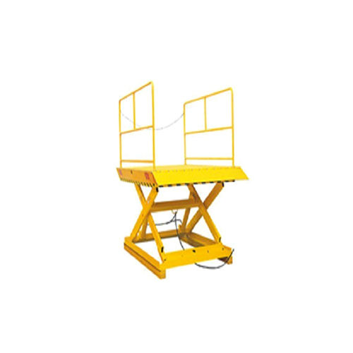 Yellow Stationary Scissor Table